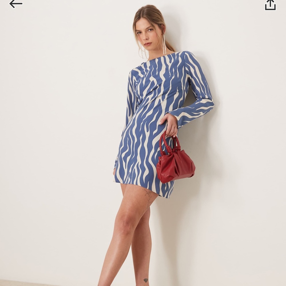 Abercrombie & Fitch Blue and White Mini Dress